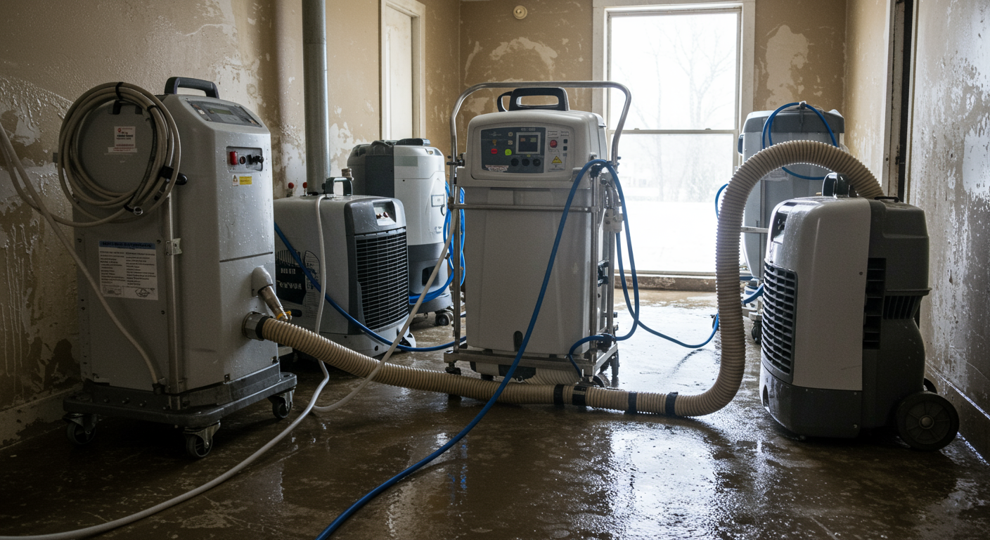 Flood Restoration Equipment in Action